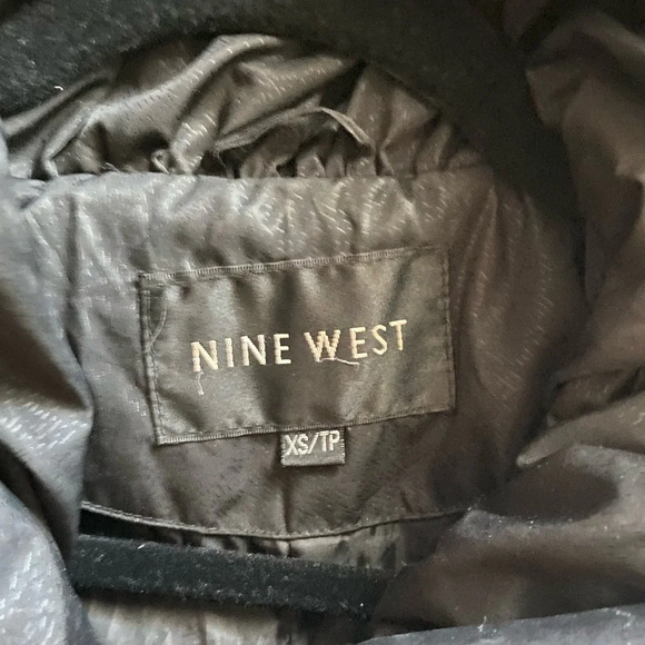 Nine West puffer  quilted belted down jacket Sz Xs - Picture 6 of 12